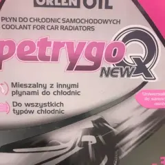 Płyn chłodniczy petrygo Q NEW, uniwersalny, mieszalny z innymi płynami, do wszystkich typów chłodnic samochodowych.