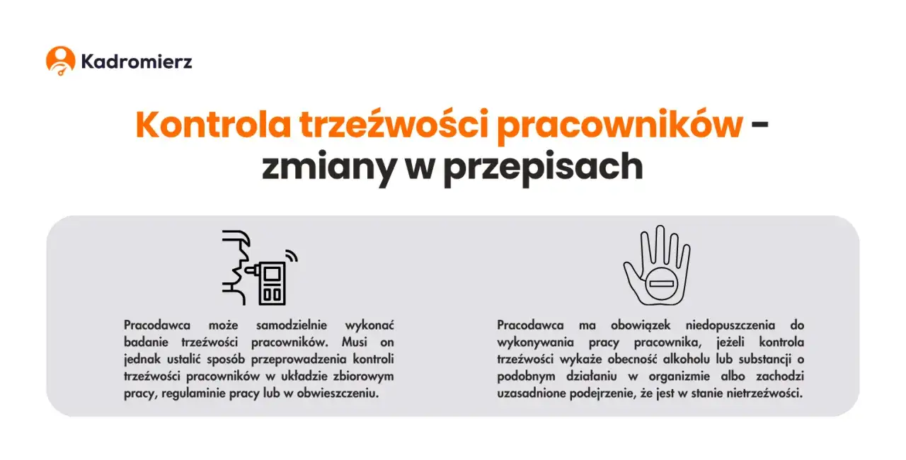 kontrola trzeźwości w pracy prewencyjna, uzasadnione podejrzenie alkoholu pracownik